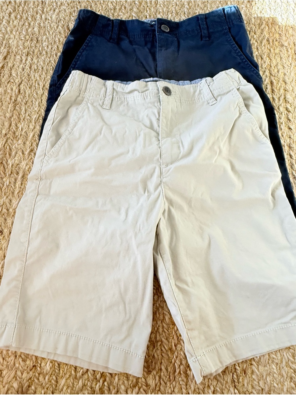 Oshkosh Bgosh Boys Lot of 2 Pair Chino Adjustable Waist Shorts Size 14